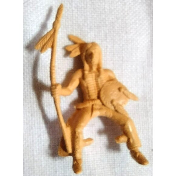 Cowboys Indians Plastic Toy Lot Vintage 28 Pieces Horses Western Style Figures - Picture 15 of 15